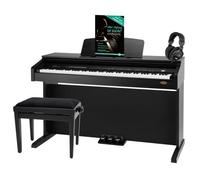 Classic Cantabile DP-210 RH piano électrique noir mat, set dont tabouret, casques