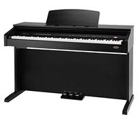 Classic Cantabile DP-210 SM E-Piano (piano numérique avec mécanique à marteaux, 88 touches, 2 sorties casque, USB, métronome, 3 pédales, piano pour débutants) noir mat