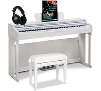 Classic Cantabile DP-220 WM E-Piano 88 touches lestées, mécanique à marteaux. Inclus banc, casque, méthode piano. Fonctions Layer, Split, Twinova. 3 pédales.