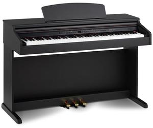 Classic Cantabile DP-50 RH Piano Numérique - 88 touches clavier pondérée à marteaux - Clavier électronique USB, 3 Pédales, 32 polyphonie - Synthetiseur debutant - Set Banquette & Casque - Bois de rose