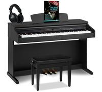 Classic Cantabile DP-50 SM Piano Numérique - 88 touches clavier pondérée à marteaux - Clavier électronique avec USB, 3 Pédales, 32 polyphonie, 14 voix - Synthetiseur debutant - Noir mat