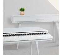 Classic Cantabile DP-730 WL Piano Numérique - Table Avec Piano Intégré - 88 Touches Avec Mécanique À Marteaux - Inclus Pupitre Et Unité De Pédales - Blanc Mat