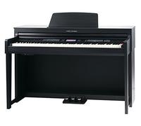 Classic Cantabile DP-A 610 Piano numérique (88 touches avec mécanique à marteaux, capteurs triples, 1200 sons, 230 styles, Bluetooth, 38 effets, simulation de sourdine, 3 pédales) Noir mat