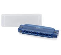 Classic Cantabile FBH-10 BU FunKids Harmonica C-Dur - Harmonica diatonique 10 trous en plastique - Anches en bronze phosphoreux - idéale pour enfants - Étui plastique inclus - Bleu