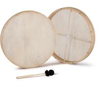 Classic Cantabile FD-22 Tambour Cadre accordable, Peau nat., frêne, 22" | Diamètre 57,5 cm, cadre en frêne de 12 mm, croix en cuir, mailloche et llen incluses