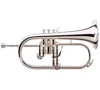 Classic Cantabile FL-26S Bugle (accord Bb, coulisse à levier, 3 clés d'eau, embouchure, étui) argenté