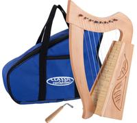 Classic Cantabile H-8 Mini-Harpe Celtique à 8 Cordes et Housse de Transport | Lyre En Bois Faite Main, 8 Cordes, Étendue De C À C, Chevilles D'accord Métalliques, Sculptures Décoratives, Housse Incluse