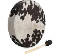 Classic Cantabile HSD-16 tambour chamanique traditionnel - cadre 16 pouces avec peau de vache - caisse librement suspendue en frêne massif - incl. mailloche - 41 cm naturel