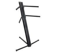 Classic Cantabile KS-100 Support Double Pour Claviers Noir, Poids: 8 | Construction stable et variable, Surfaces de support: env. 64 cm x 30 cm, Supports clavier réglables librement en hauteur