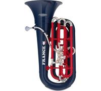 Classic Cantabile KT-30FR MardiBrass Tuba en Plastique France, Perce: 17 mm | Modèle: KT-30FR, Édition spéciale limitée "France" avec finition exclusive bleu-argent-rouge, Accordage: Bb, Très résistante