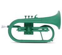 Classic Cantabile MardiBrass Bugle en ABS - Pistons Perinet - 600g léger - Perçage : 11,5 mm - avec embouchure et housse - vert mat
