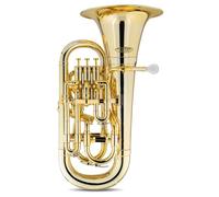 Classic Cantabile MardiBrass Euphonium Bb en plastique - 4 pistons en aluminium - seulement 2,2 kg - avec embouchure et housse - doré