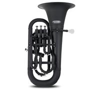 Classic Cantabile MardiBrass Euphonium Bb en plastique - 4 pistons en aluminium - seulement 2,2 kg léger - avec embouchure et housse - noir mat