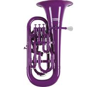 Classic Cantabile MardiBrass Euphonium Bb en plastique - 4 pistons en aluminium - seulement 2,2 kg léger - avec embouchure et housse - violet