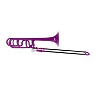 MardiBrass Plastique Trombone Sib/F Super Léger avec Embouchure & Étui Violet