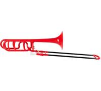 Classic Cantabile MardiBrass Trombone Quart en ABS - Accord Bb/F - Coulisse en fibre de verre - 850g léger - Perce : 13,9 mm - avec embouchure et housse - rouge