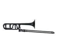 Plastique Trombone Sib/F Bell: 216mm Super Léger avec Embouchure & Étui Noir Mat