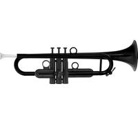 Classic Cantabile MardiBrass Trompette en ABS, 450g léger, pistons Perinet, 2 embouchures, housse & pistons de rechange, noir, pour enfants & adultes.
