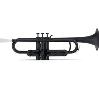Classic Cantabile MardiBrass Trompette en plastique ABS - Pistons Perinet - 510 g léger - Perçage : 11,6 mm - avec embouchure et housse - noir mat