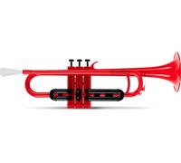 Classic Cantabile MardiBrass Trompette en plastique ABS - pistons Perinet - 510 g légère - perce : 11,6 mm - avec embouchure et housse - rouge