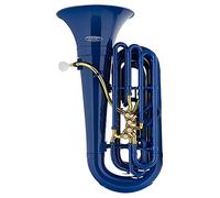 Classic Cantabile MardiBrass Tuba Bb en plastique - Extrêmement légère et très stable - Corps en ABS - Sourdine et mécanisme en laiton - avec housse de transport & embouchure - Couleur : Bleu