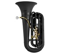 Classic Cantabile MardiBrass Tuba Bb en plastique - Extrêmement légère & très stable - Corps en ABS plastique - Soudure et mécanisme en laiton - avec housse et embouchure - Couleur : noir mat