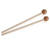 Classic Cantabile MG1818W Paire de mailloches pour Glockenspiel, tête ronde en hêtre, manche érable, 18 cm, tête 18 mm, adapté à divers instruments Orff et percussions.