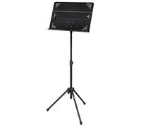 Classic Cantabile OSS-01 Pupitre d’Orchestre - Pupitre transportable avec tablette amovible - Format compact pour le transport - Hauteur réglable de 53 à 116 cm - Noir