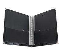 Classic Cantabile Partition Standard | 335 x 280 mm, Capacité environ 2 cm, Similicuir noir, 4 coins protecteurs en métal, Bande de maintien, Poignée