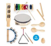 Set de 8 Instruments de Musique Jouets Percussion de Bois pour Enfants Xylophone