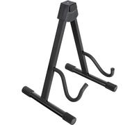 Classic Cantabile Pied De Guitare GS-2009E Pour E-Guitare/E-Basses - Réglable Sur 3 Niveaux - Système À Bouton-pression - Pliable - Surface De Repose Rembourrée - Pieds En Caoutchouc - Noir