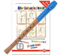 Classic Cantabile Pivella Set Flûte à bec Soprano bleue, doigté baroque avec set
