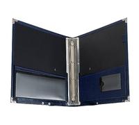 Classic Cantabile Porte-Partitions Deluxe - Classeur simili cuir pour partitions chorale jusqu'au format DIN A4, avec poche intérieure et coins de protection - Bleu.