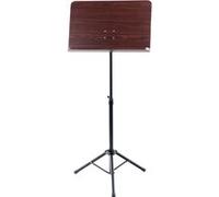 Pupitre d'Orchestre Classic Cantabile Bois de Rose - Pied Robuste avec Grande Surface de Pose - Finition Élégante Laminée Bois de Rose - Hauteur Réglable de 65 à 110 cm - Connexion Prismatique