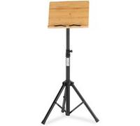 Pupitre Trepied Support en Bambou Bois Feuillet de Musique Reglable 33x22cm