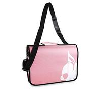 Classic Cantabile Sacoche à partitions rose, pour cours de musique et éveil, compatible formats DIN et US, avec sangle épaule et compartiments pour accessoires. Design musical.