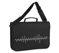 Classic Cantabile Sacoche à partitions, sac pour cours de musique et éveil musical, compatible formats DIN et US, avec sangle d’épaule, compartiments pour accessoires, design musical noir.