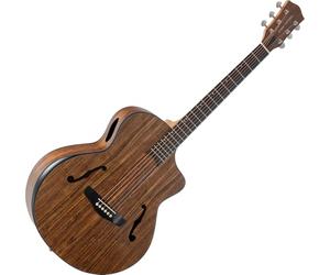 Classic Cantabile SHG-2WN LaBelle Western guitar with side soundhole and armrest - walnut top, back & sides - blackwood fingerboard/okoumé neck - vintage-style acoustic guitar.