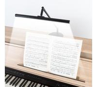 Classic Cantabile SM Lampe de Piano dimmable avec mémoire, 78 LEDs blanc chaud, articulations rotule, port de chargement, lampe de table noire pour pupitre.
