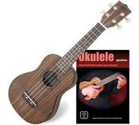 Classic Cantabile Soprano Ukulélé Noyer SET avec Ukulele Basics