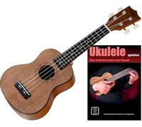 Soprano Ukulele Guitare Uke Bois de Noyer 4 Nylon Cordes 21 Inch pour Debutants