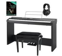 Classic Cantabile SP-150 BK piano de scène noir SET Deluxe y compris meuble, banquette et casque G