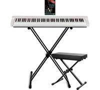 Classic Cantabile SP-316 Stage Piano Set Banc Support Cahier Pédale Blanche