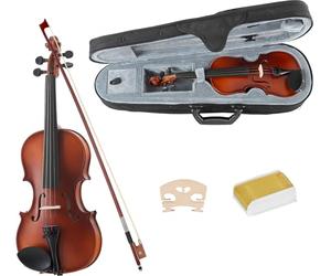 Classic Cantabile Student Violinset 1/8 (instrument d'entrée de gamme/étudiant, violon, fond et éclisses en érable, table en épicéa massif, chevalet en érable, incl. étui, archet et colophane)
