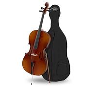 Classic Cantabile Student Violoncelle 4/4 - table en épicéa lamellé-collé, fond, éclisses, manche, chevalet en érable, touche tilleul teinté, chevilles et sillet érable noirci, archet et housse inclu