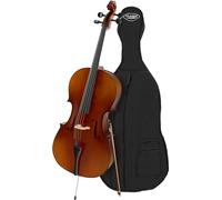 Classic Cantabile Student Violoncelle 4/4 - table en épicéa lamellé-collé, fond, éclisses, manche, chevalet en érable, touche tilleul teinté, chevilles et sillet érable noirci, archet et housse inclu