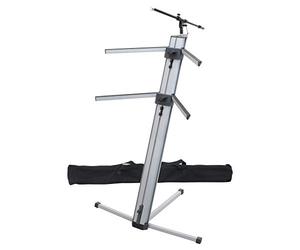 Classic Cantabile Support Clavier KS-100 argent incluant micro-pied Pronomic et housse de transport