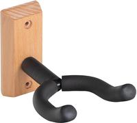 Classic Cantabile Support Mural Guitares Bois - Compatible avec Tous Les Instruments à Cordes Courants - Plaque de Base en Bois - Fourche Pivotante Rembourrée - Convient Aussi Aux Têtes Asymétriques
