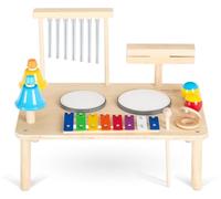 Classic Cantabile 12 in 1 Percussion Table de Musique - Set pour Enfants et bébés à partir de 1 an - Jouets pour Enfants - Instruments de Musique en Bois - pour Les Enfants avec Carillon & Tambours