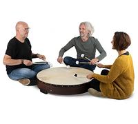 Classic Cantabile TD-36 - tambour sur cadre Ø89 cm, peau naturelle tendue, housse de transport incl. 3 paires de maillets à tête feutre. Idéal pour écoles, thérapie et groupes musicaux.